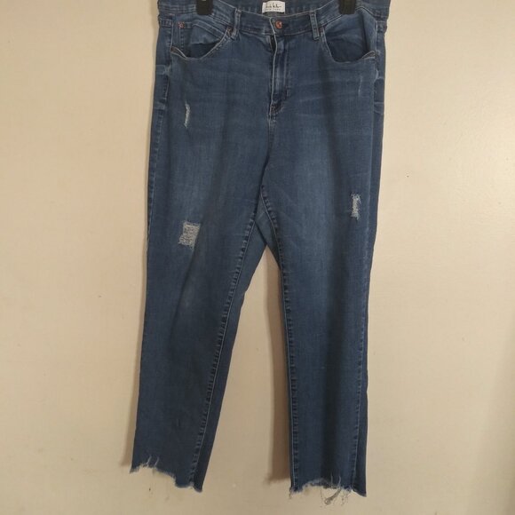 Nicole Miller New York SOHO High Rise Ankle Slim Jeans Size: 14 - Picture 1 of 10